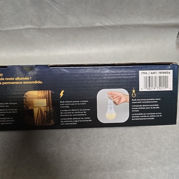 Globe Power Reserve Battery Backup Bulb Warm Light 3000K A21 800lm 60W 6-Pack - Picture 5 of 5